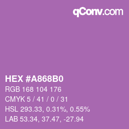 Color code: HEX #A868B0 | qconv.com