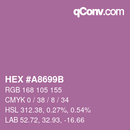 颜色代码: HEX #A8699B | qconv.com