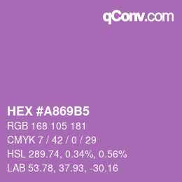 Color code: HEX #A869B5 | qconv.com