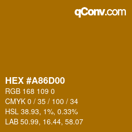 Color code: HEX #A86D00 | qconv.com