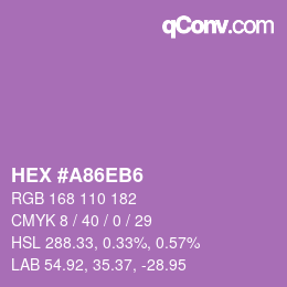 カラーコード: HEX #A86EB6 | qconv.com
