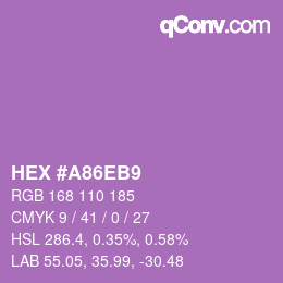 Color code: HEX #A86EB9 | qconv.com