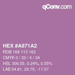 颜色代码: HEX #A871A2 | qconv.com