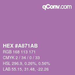 Color code: HEX #A871AB | qconv.com