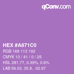 Color code: HEX #A871C0 | qconv.com