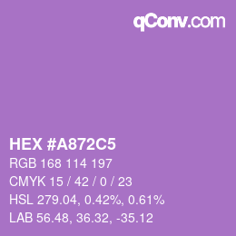 Color code: HEX #A872C5 | qconv.com