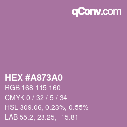カラーコード: HEX #A873A0 | qconv.com