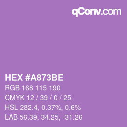 Color code: HEX #A873BE | qconv.com