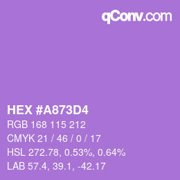 颜色代码: HEX #A873D4 | qconv.com