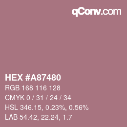 Color code: HEX #A87480 | qconv.com