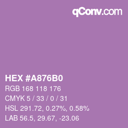 Color code: HEX #A876B0 | qconv.com