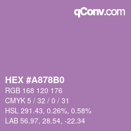 颜色代码: HEX #A878B0 | qconv.com