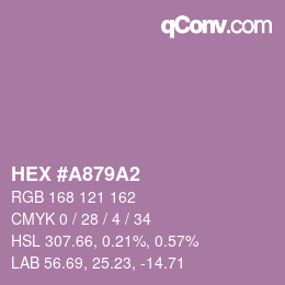 颜色代码: HEX #A879A2 | qconv.com