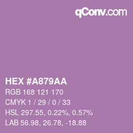 Color code: HEX #A879AA | qconv.com