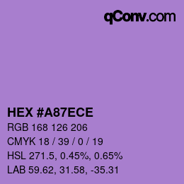 Color code: HEX #A87ECE | qconv.com
