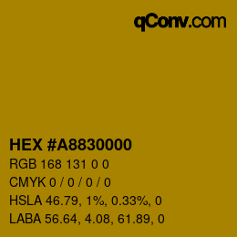 Color code: HEX #A8830000 | qconv.com