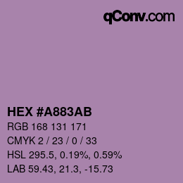 カラーコード: HEX #A883AB | qconv.com