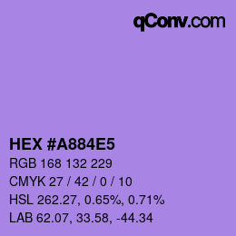 颜色代码: HEX #A884E5 | qconv.com