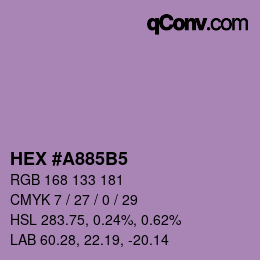 Código de color: HEX #A885B5 | qconv.com