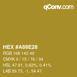Color code: HEX #A88E28 | qconv.com