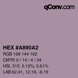 Color code: HEX #A890A2 | qconv.com