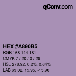 Color code: HEX #A890B5 | qconv.com