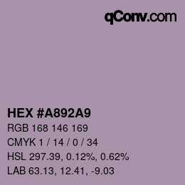 Color code: HEX #A892A9 | qconv.com