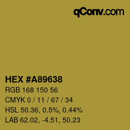 Farbcode: HEX #A89638 | qconv.com