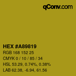 Color code: HEX #A89819 | qconv.com