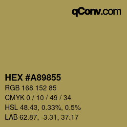 Color code: HEX #A89855 | qconv.com