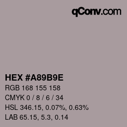 Código de color: HEX #A89B9E | qconv.com