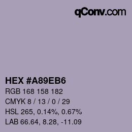 Color code: HEX #A89EB6 | qconv.com