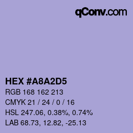 カラーコード: HEX #A8A2D5 | qconv.com