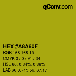 Color code: HEX #A8A80F | qconv.com
