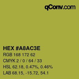 カラーコード: HEX #A8AC3E | qconv.com