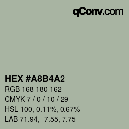 Color code: HEX #A8B4A2 | qconv.com