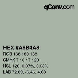 Color code: HEX #A8B4A8 | qconv.com