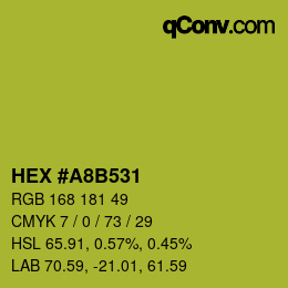 カラーコード: HEX #A8B531 | qconv.com