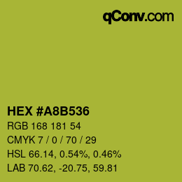 Color code: HEX #A8B536 | qconv.com