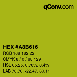 カラーコード: HEX #A8B616 | qconv.com
