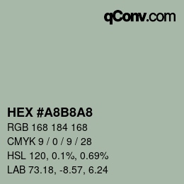 Color code: HEX #A8B8A8 | qconv.com
