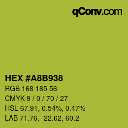 Farbcode: HEX #A8B938 | qconv.com