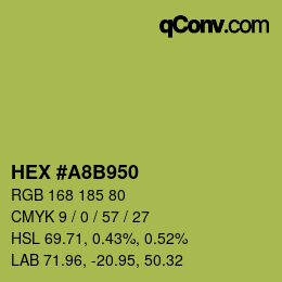 Color code: HEX #A8B950 | qconv.com