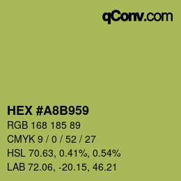 Color code: HEX #A8B959 | qconv.com
