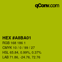 Color code: HEX #A8BA01 | qconv.com