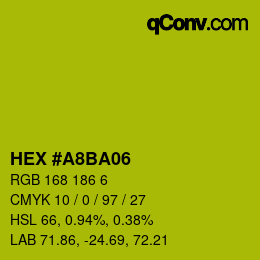 Color code: HEX #A8BA06 | qconv.com