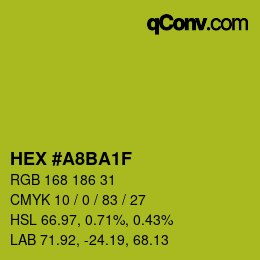 Color code: HEX #A8BA1F | qconv.com