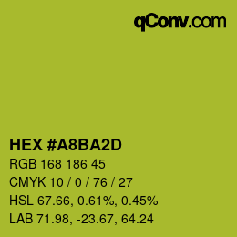颜色代码: HEX #A8BA2D | qconv.com