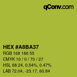 Color code: HEX #A8BA37 | qconv.com