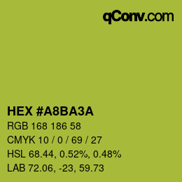 カラーコード: HEX #A8BA3A | qconv.com